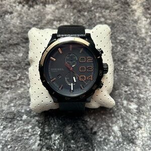 Diesel Black Watch with Bronze Gold Accents